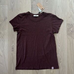 NWT Rag & Bone Chocolate Slub Tee
